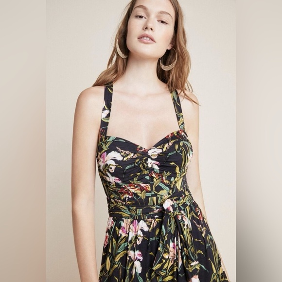 🔆 Anthropologie Maeve Gabriela Ruffled Wrap Maxi Dress, XS - Picture 3 of 3